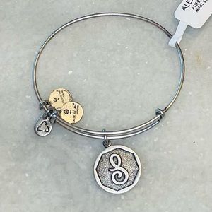 Alex & Ani NWT Adjustable Bracelet Initial S Silver 104